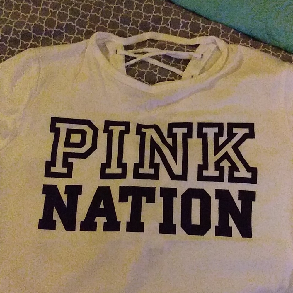 VS PINK pink Nation Tee